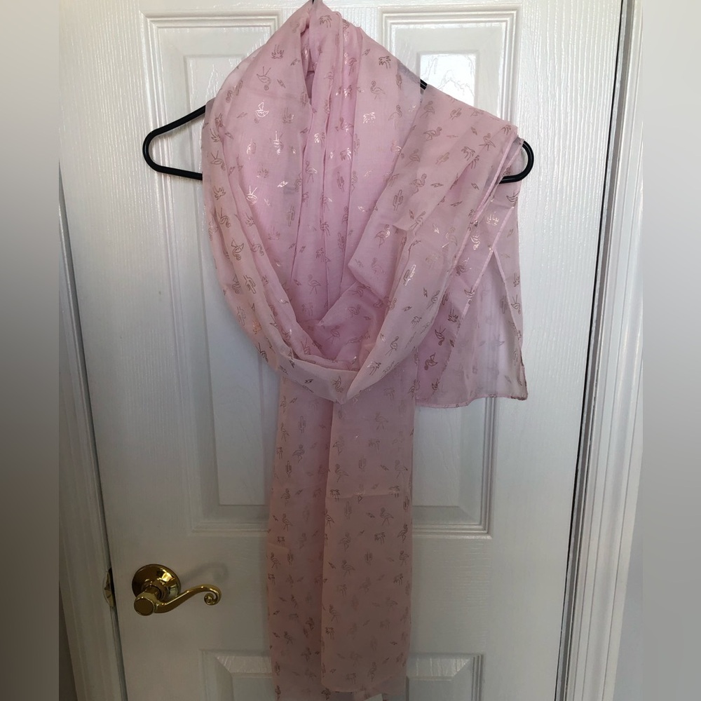 V. Fraas Elegant Pink Scarf